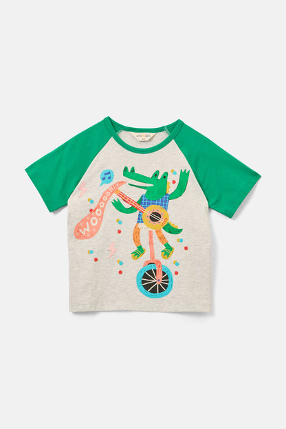 Gorman - Party Croc Kids SS Raglan Tee - multi