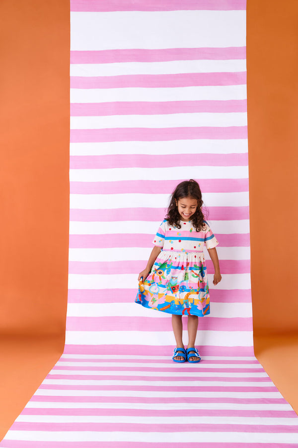 Gorman - Party Stripe Kids Dress - multi