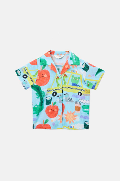 Gorman - Taxi Kids Shirt - blue