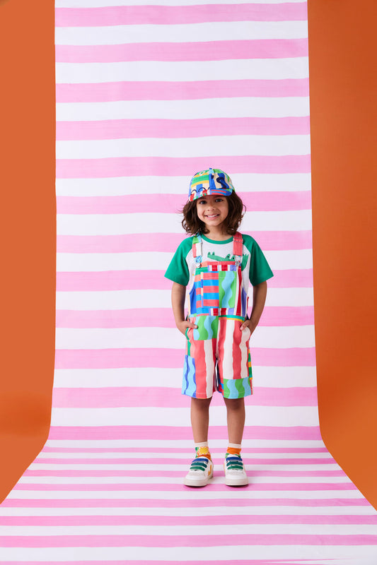 Gorman - Stripe Mix Kids Overalls - multi