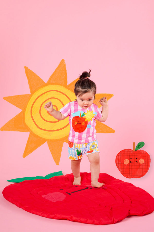 Gorman - Apple Check Baby SS Tee - pink