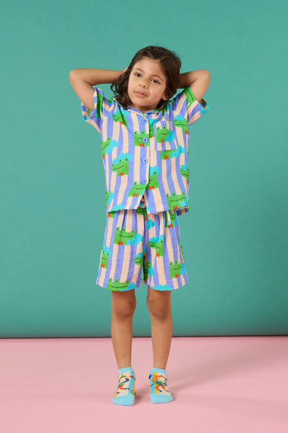 Gorman - Croc Stripe Kids Pyjama Set - multi