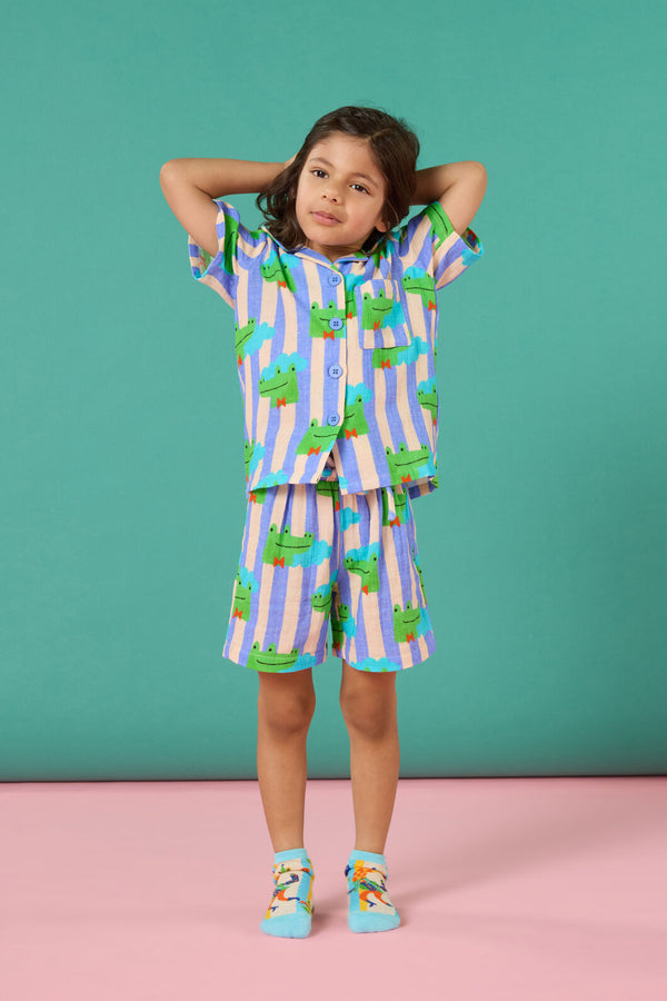 Gorman - Croc Stripe Kids Pyjama Set - multi