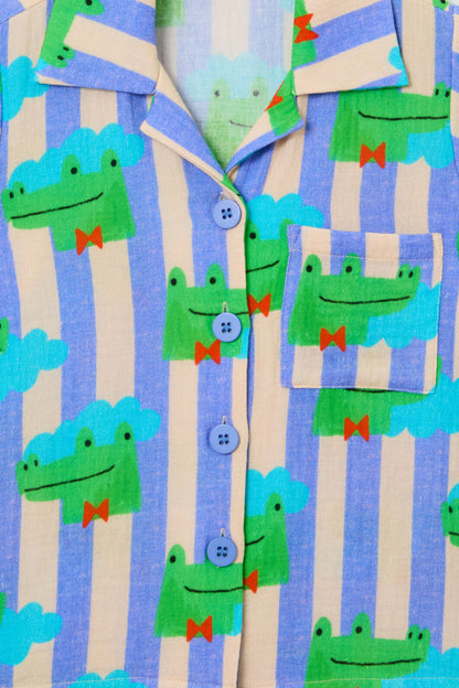 Gorman - Croc Stripe Kids Pyjama Set - multi