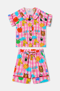 Gorman - Happy Guys Gingham Kids Pyjama - pink