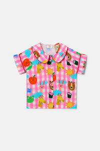 Gorman - Happy Guys Gingham Kids Pyjama - pink