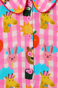 Gorman - Happy Guys Gingham Kids Pyjama - pink
