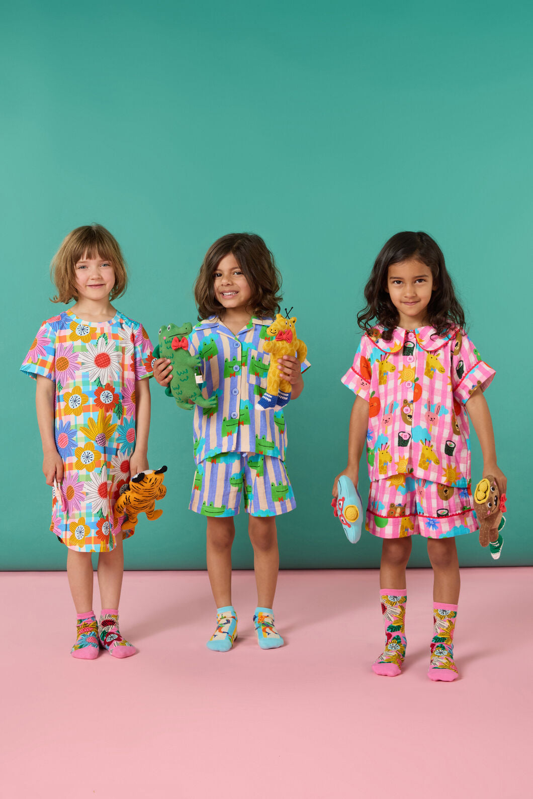 Gorman - Happy Guys Gingham Kids Pyjama - pink