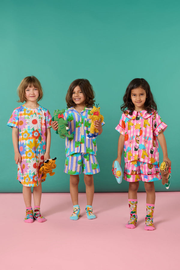 Gorman - Happy Guys Gingham Kids Pyjama - pink
