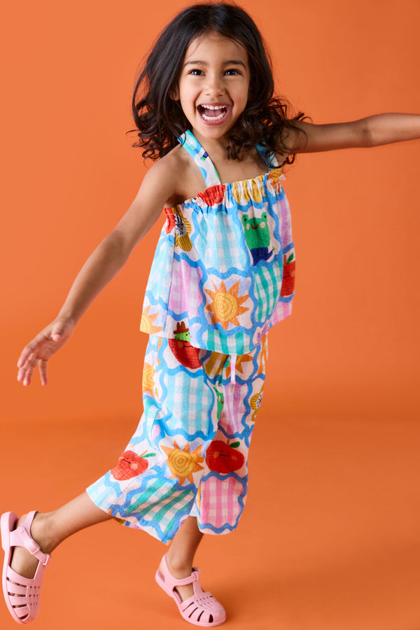 Gorman - Jumble Check Kids Culotte Pants - multi