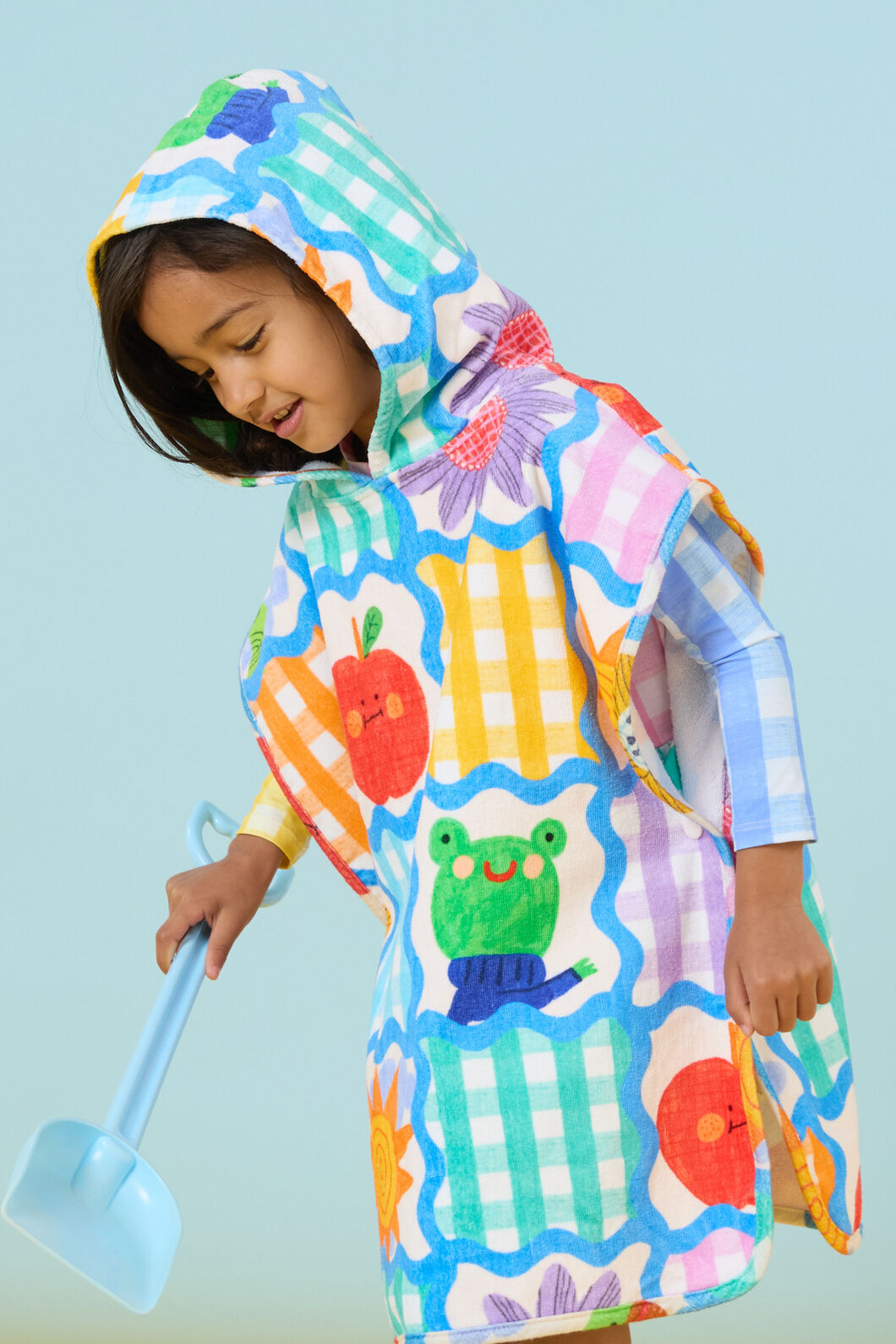Gorman - Jumble Check Kids Swim Poncho - multi