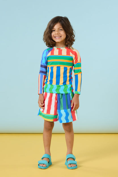 Gorman - Stripe Mix Kids Swim Top - multi
