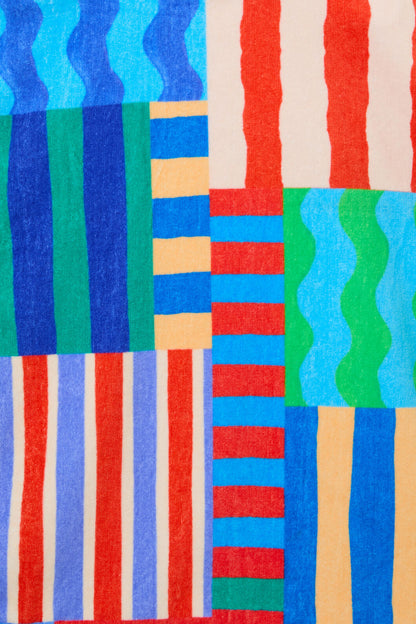 Gorman - Stripe Mix Kids Swim Poncho - multi