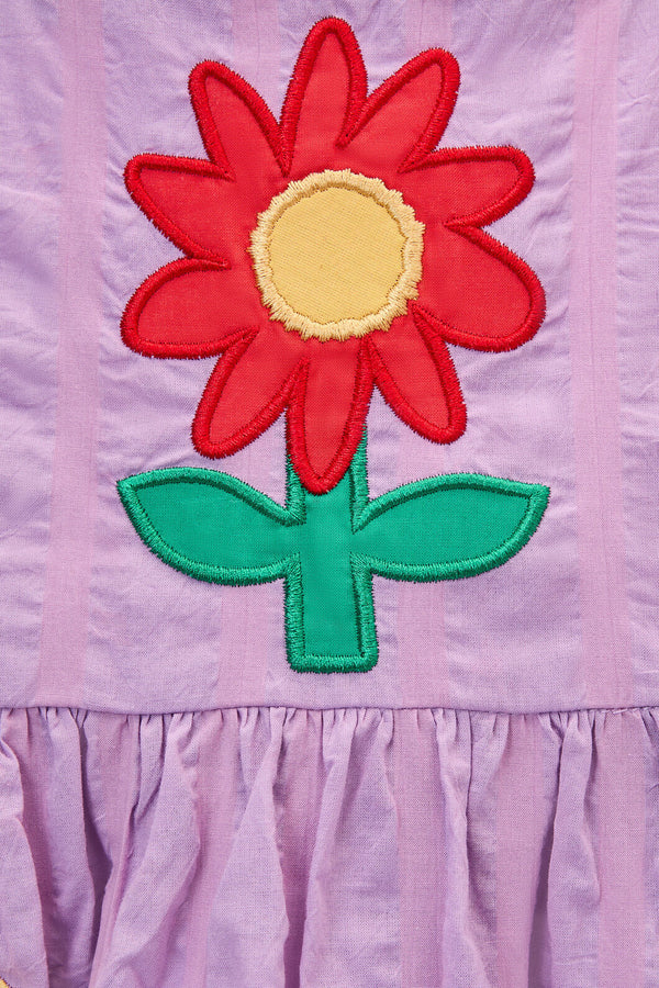 Gorman - Folksy Floral Kids Pinafore - lilac