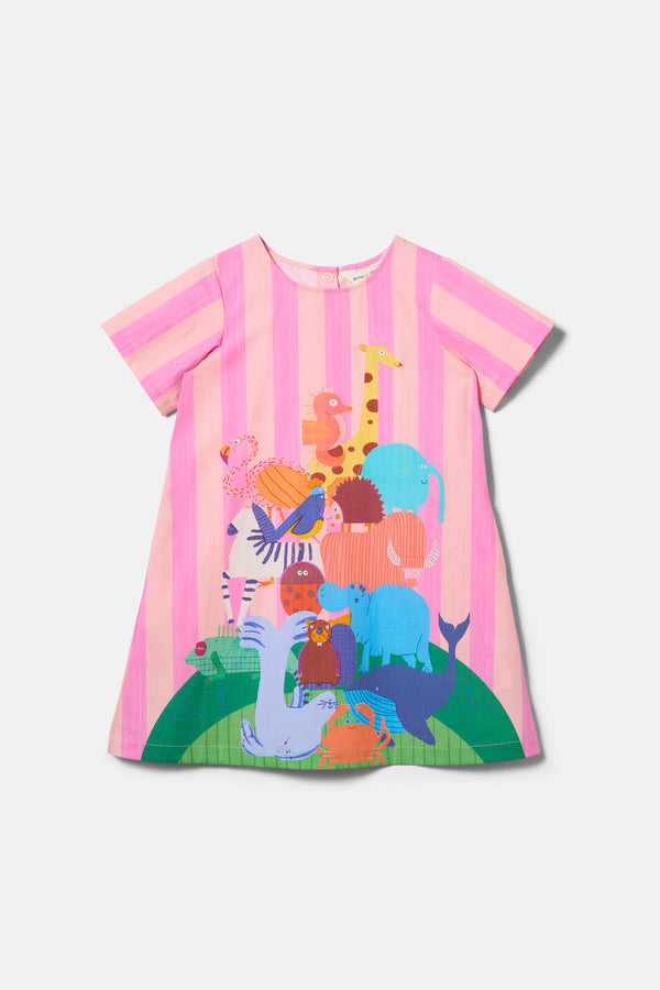 Gorman - Zoo Stripe Kids Dress - multi