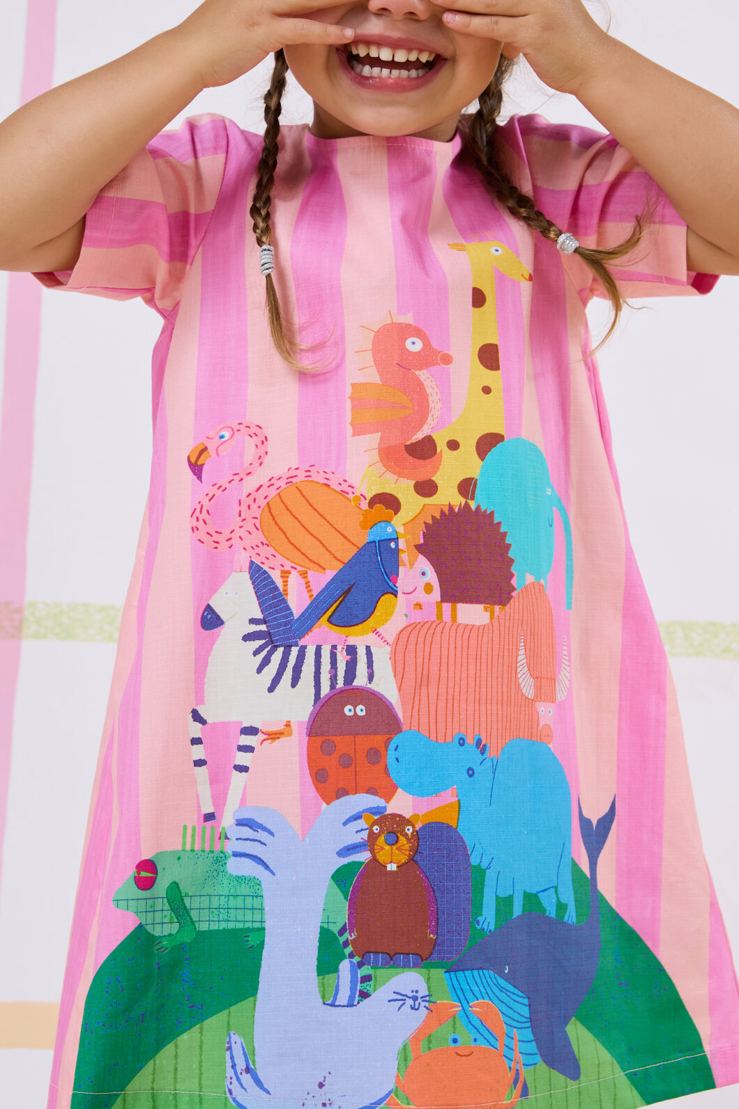 Gorman - Zoo Stripe Kids Dress - multi