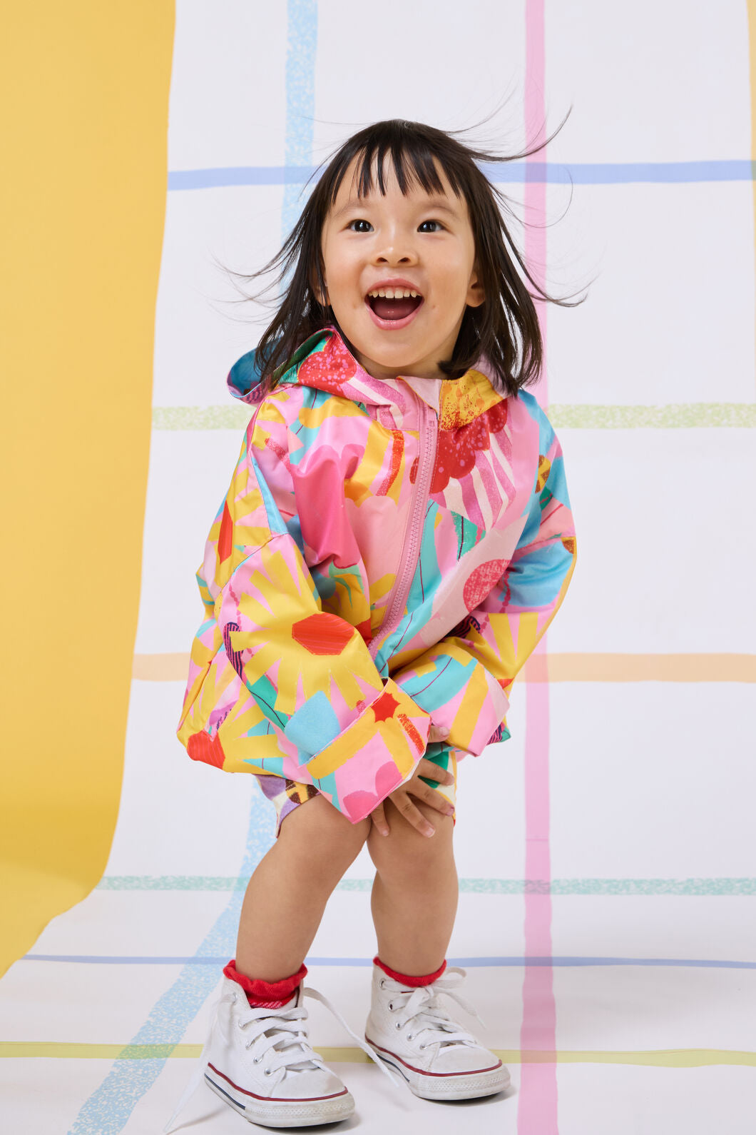 Gorman - Cut Paste Floral Kids Raincoat - pink