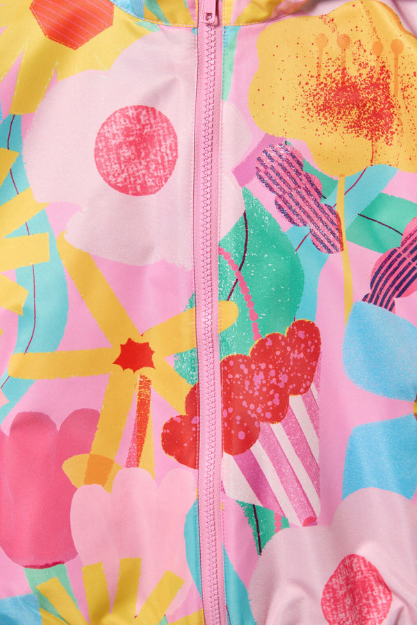 Gorman - Cut Paste Floral Kids Raincoat - pink