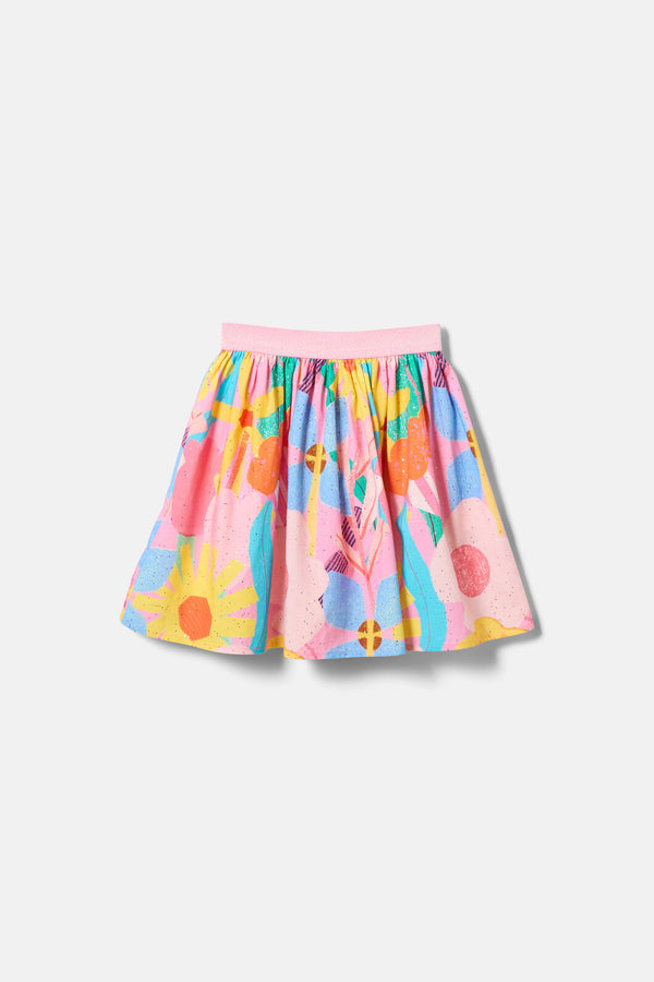 Gorman - Cut Paste Floral Kids Skirt - pink