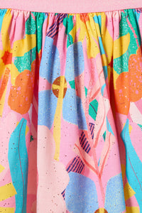 Gorman - Cut Paste Floral Kids Skirt - pink