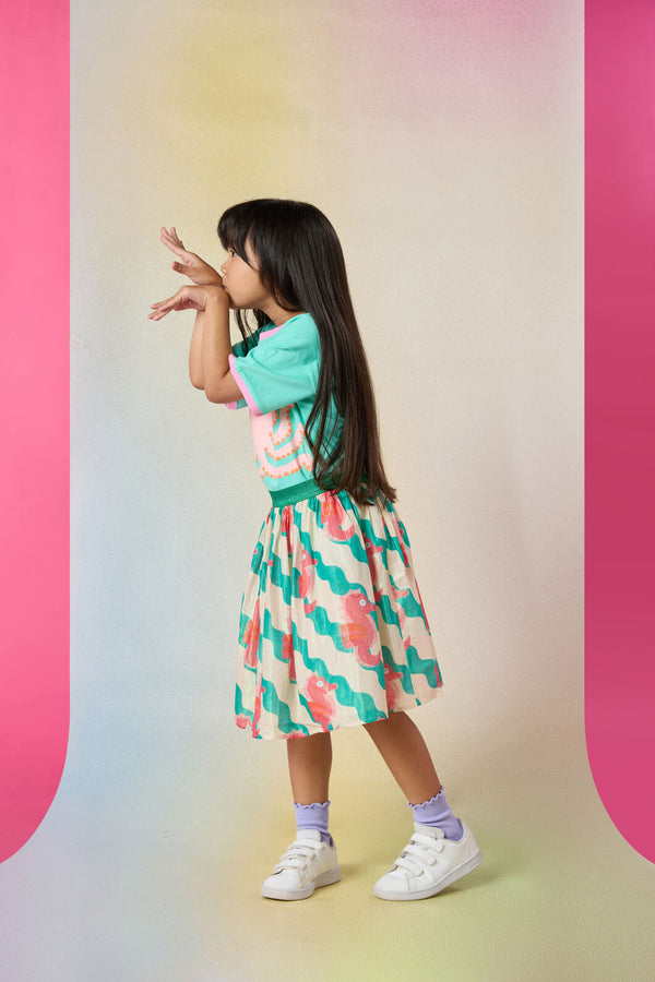 Gorman - Seahorse Kids Skirt - green
