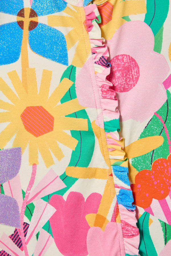 Gorman - Cut Paste Floral Baby Onesie - cream