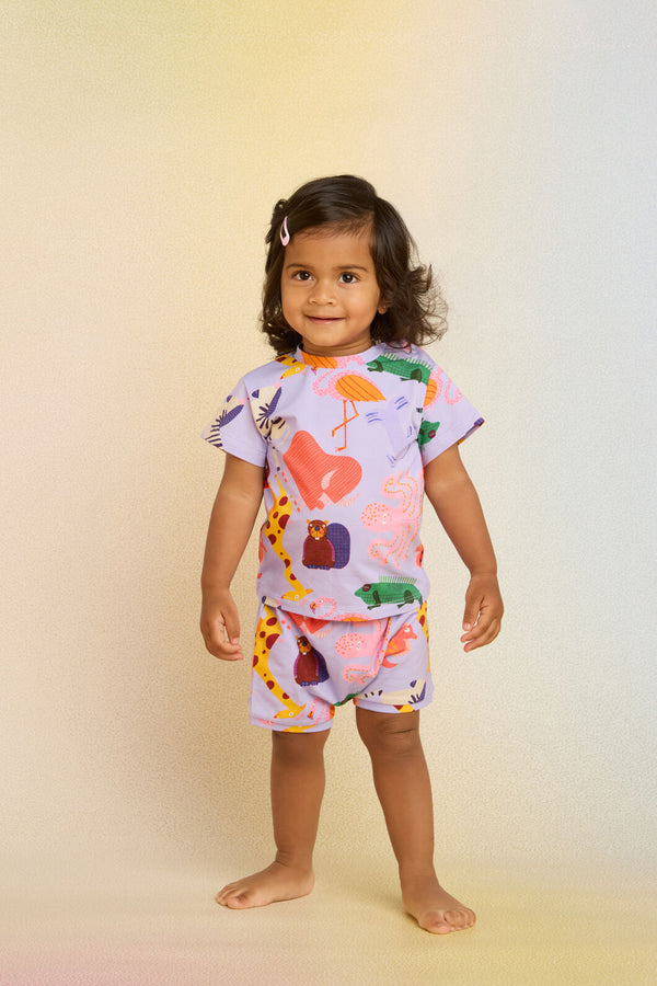 Gorman - Zoo Tropic Baby SS T-Shirt - lilac