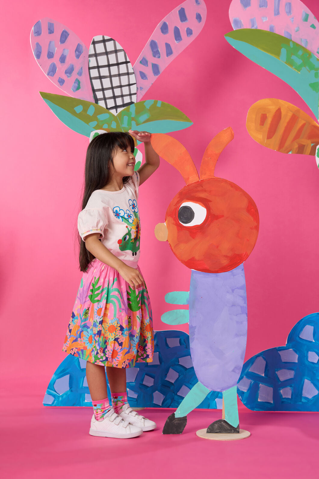 Gorman - Hyper Border Kids Skirt - pink