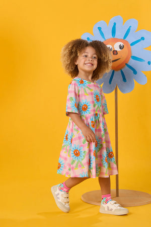 Gorman - Walking Daisy Kids Dress - pink