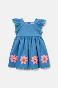 Gorman - Daisy Embroidery Kids Dress - denim