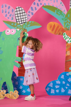 Gorman - Hyper Embroidery Kids Skirt - lilac