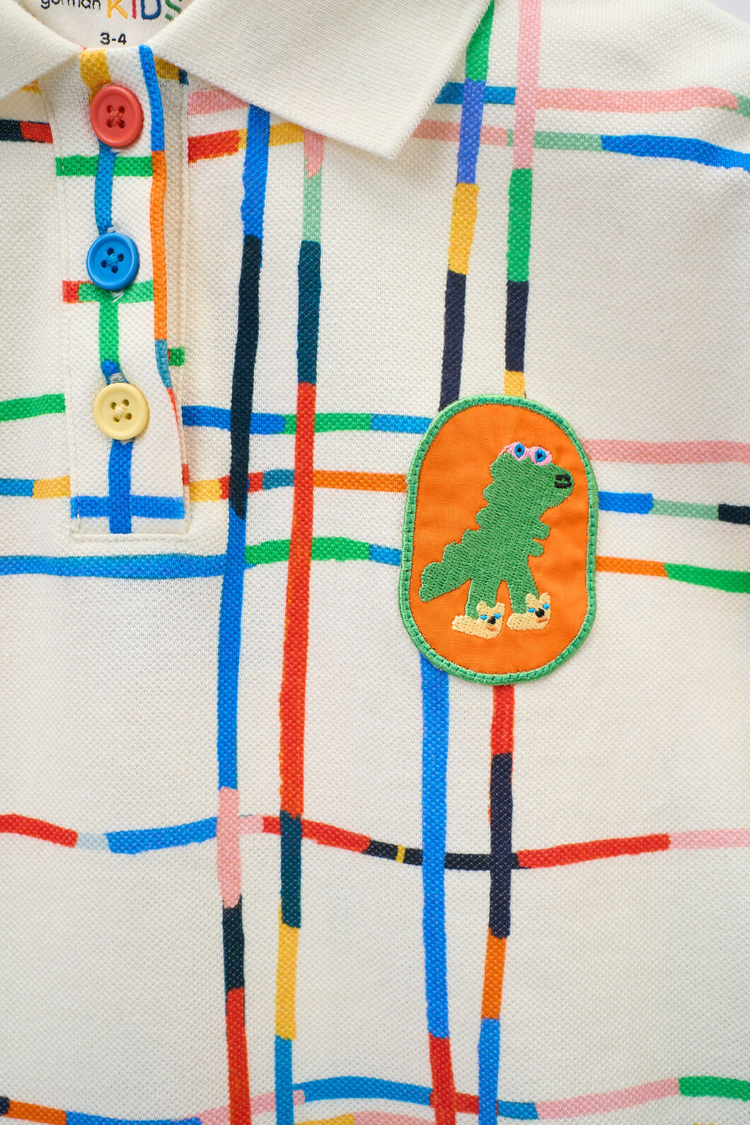 Gorman - Rex Check Kids Polo Top - cream