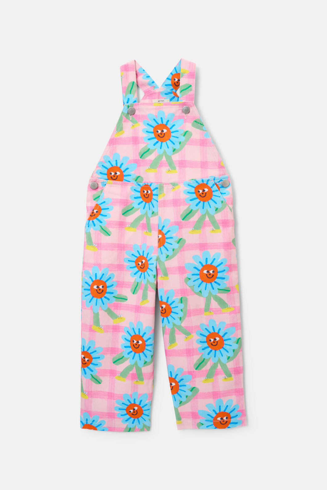 Gorman - Walking Daisy Kids Overalls - pink