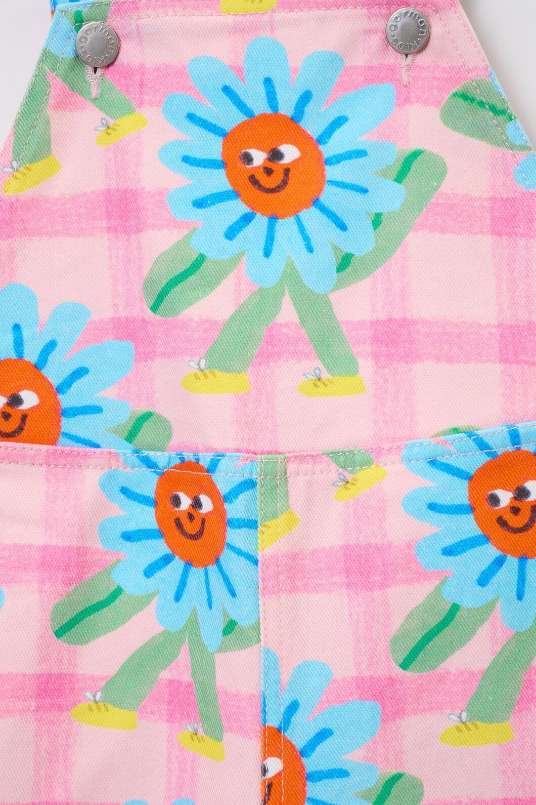 Gorman - Walking Daisy Kids Overalls - pink