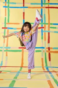 Gorman - Hyper Embroidery Kids Pant - lilac