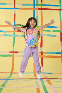 Gorman - Hyper Embroidery Kids Pant - lilac