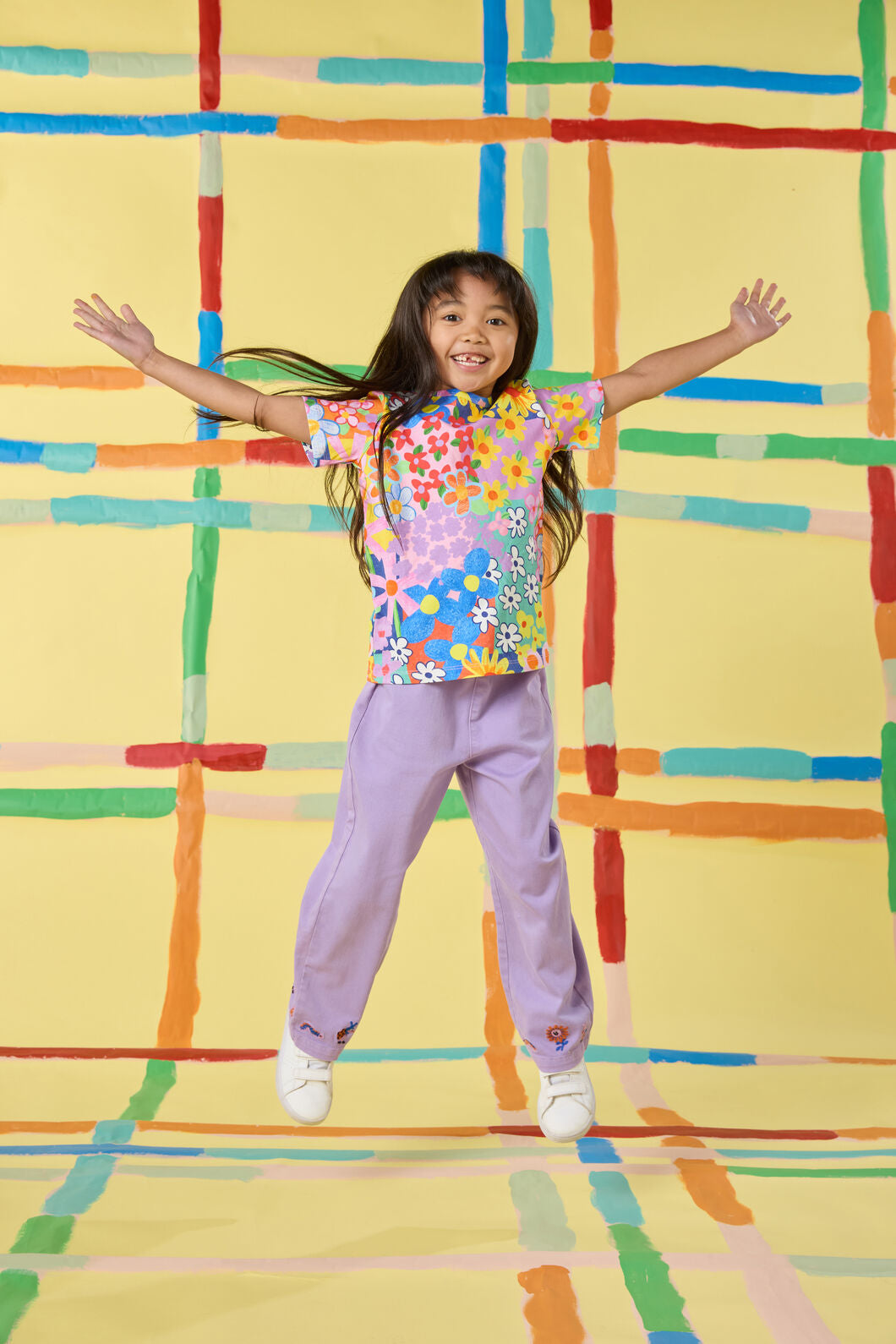 Gorman - Hyper Embroidery Kids Pant - lilac