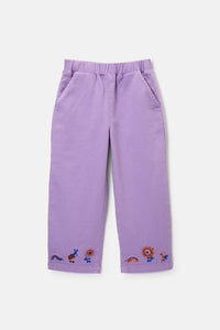 Gorman - Hyper Embroidery Kids Pant - lilac