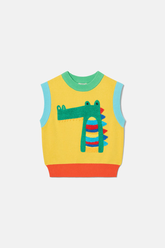 Gorman - Crocco Kids Knit Vest - yellow