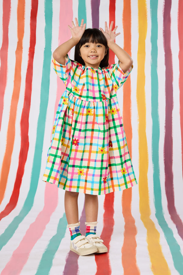 Gorman - Floral Embroidered Kids Dress - multi