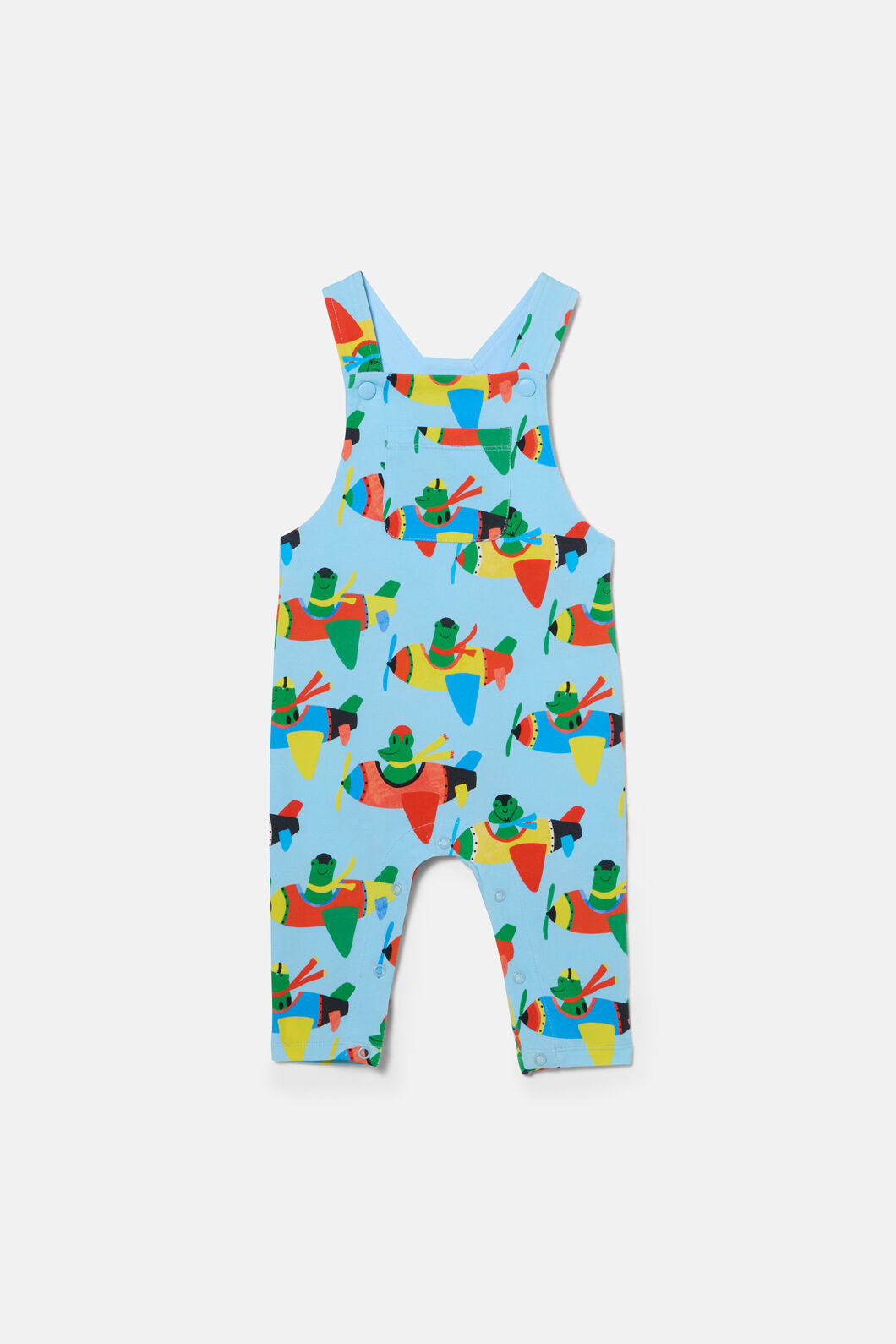Gorman - Flying Frogs Baby Overalls - blue