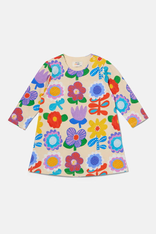 Gorman - Geo Floral Baby Dress - cream