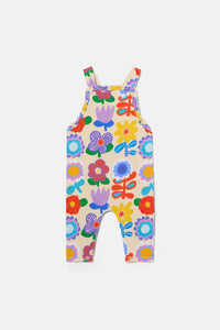 Gorman - Geo Floral Baby Frill Overalls - cream