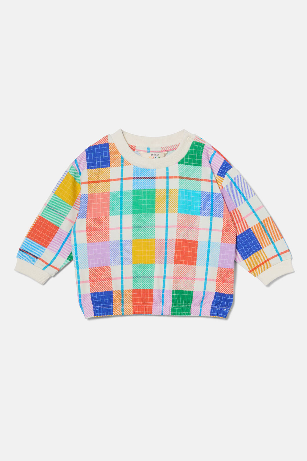 Gorman - Rainbow Check Baby Sweater - multi