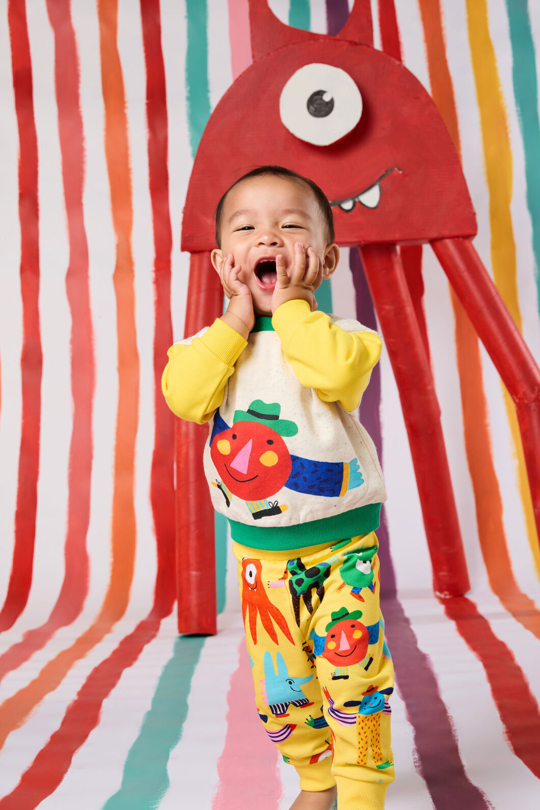 Gorman - Happy Monster Baby Sweater - multi