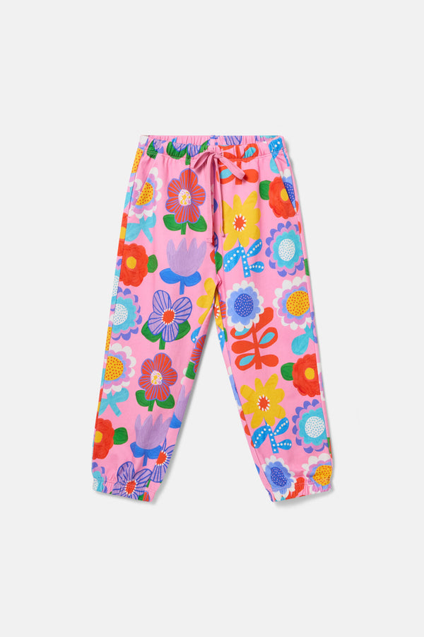 Gorman - Geo Floral Kids Track Pant - pink
