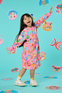Gorman - Gallery Kids Raglan Dress - pink