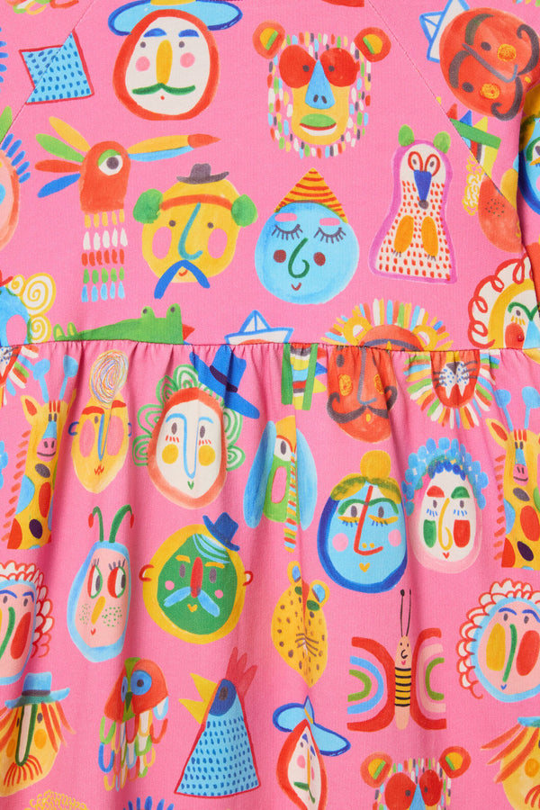 Gorman - Gallery Kids Raglan Dress - pink