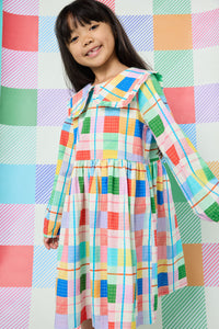 Gorman - Rainbow Check Kids Dress - multi