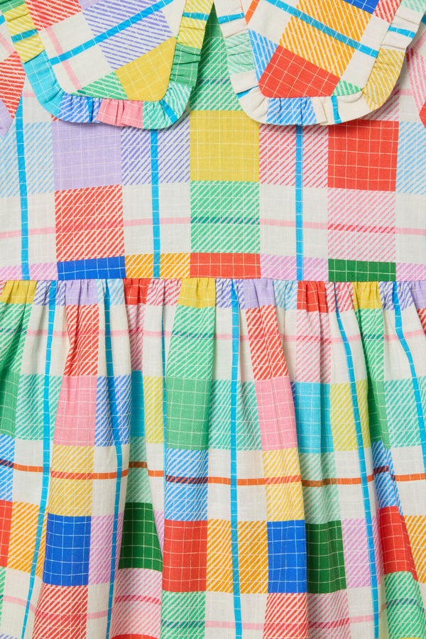 Gorman - Rainbow Check Kids Dress - multi